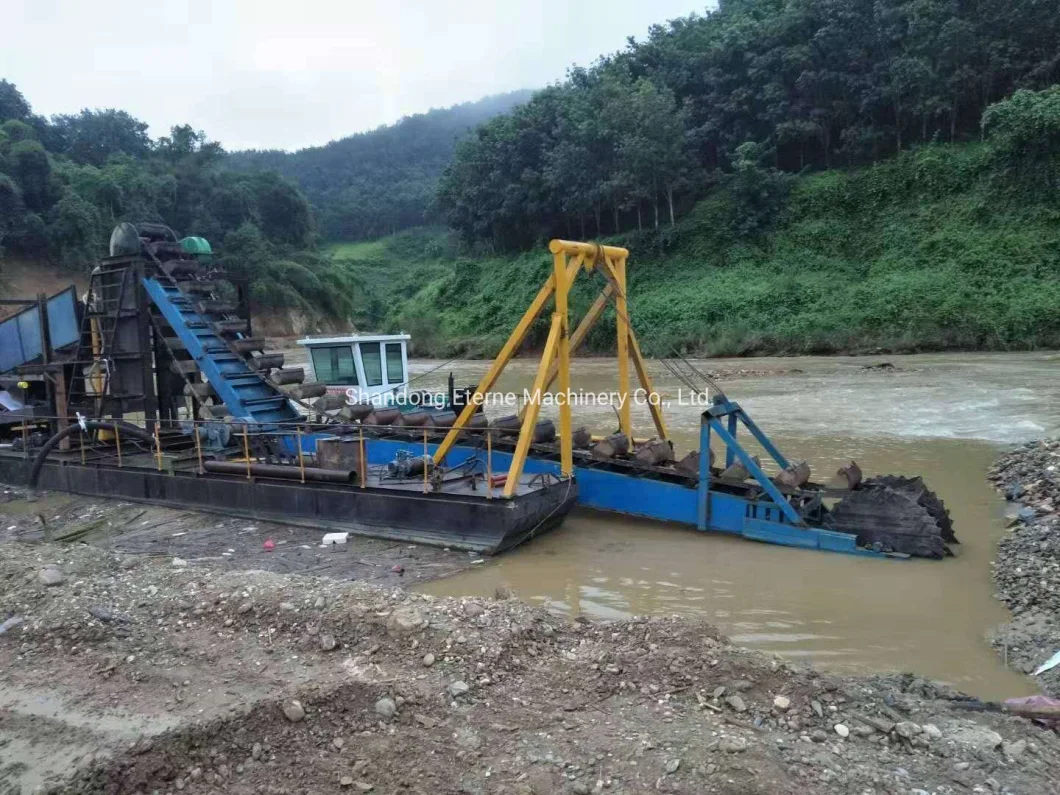 China Manufacture Bucket Wheel Dredgers/Gold Dredge Boat Bucket Chain Gold Dredger