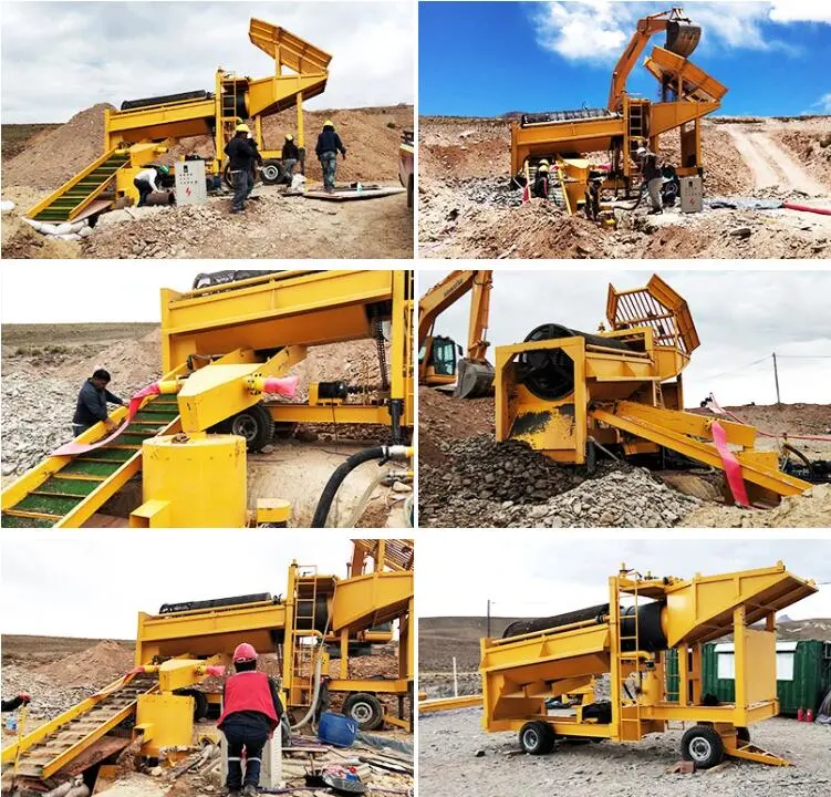 Metal Ore Gold Rotary Scrubber Alluvial Diamond Chrome Copper Tin Ore Mining Processing Wash Washing Plant