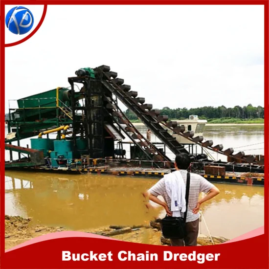 Bergbauausrüstung Diamantbaggermaschine Sandkettenbagger für Goldbaggerung im Fluss